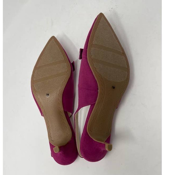 CHARTER CLUB Giavanna Slingback Pumps I’m faux suede berry size 7M NEW - Picture 7 of 7
